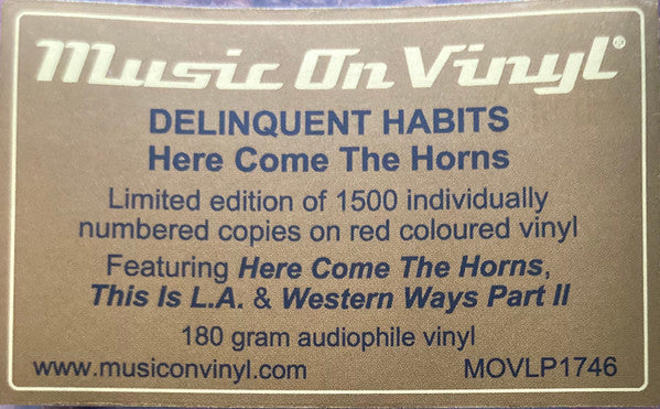 Delinquent Habits – Here Come The Horns / LIMITED EDITION - NUMBERED / DISCO DOBLE (NUEVO, SELLADO)