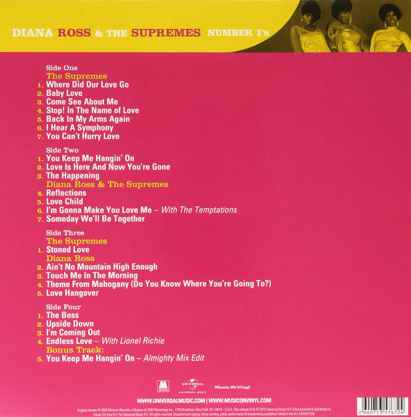 Diana Ross & The Supremes – Number 1's (NUEVO, SELLADO) BOXV43