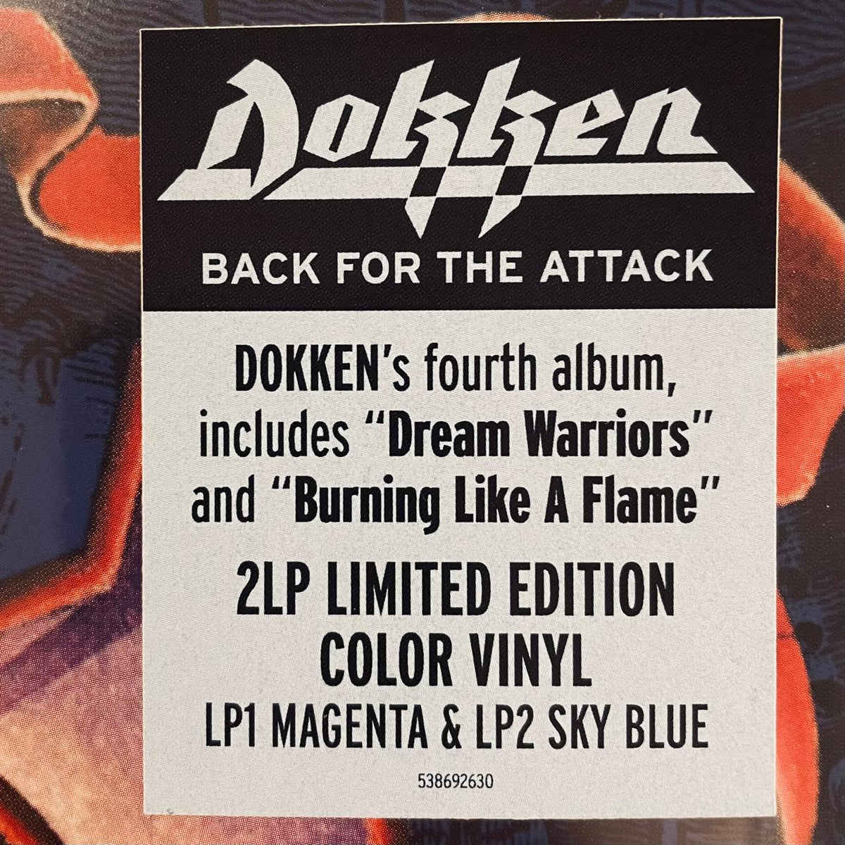 Dokken – Back For The Attack / DISCO DOBLE - LIMITED EDITION (NUEVO, SELLADO)