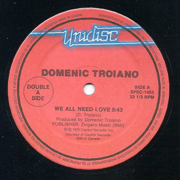 Domenic Troiano / A Taste Of Honey – We All Need Love / Boogie Oogie Oogie (NM, Funda Generic de Sello) Box39