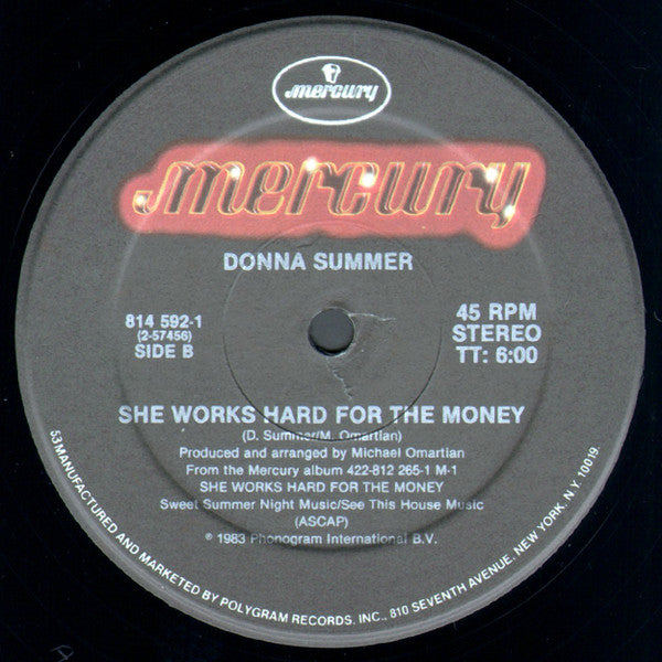 Donna Summer – Unconditional Love / She Works Hard For The Money (NM, FUNDA VG+) BOX19