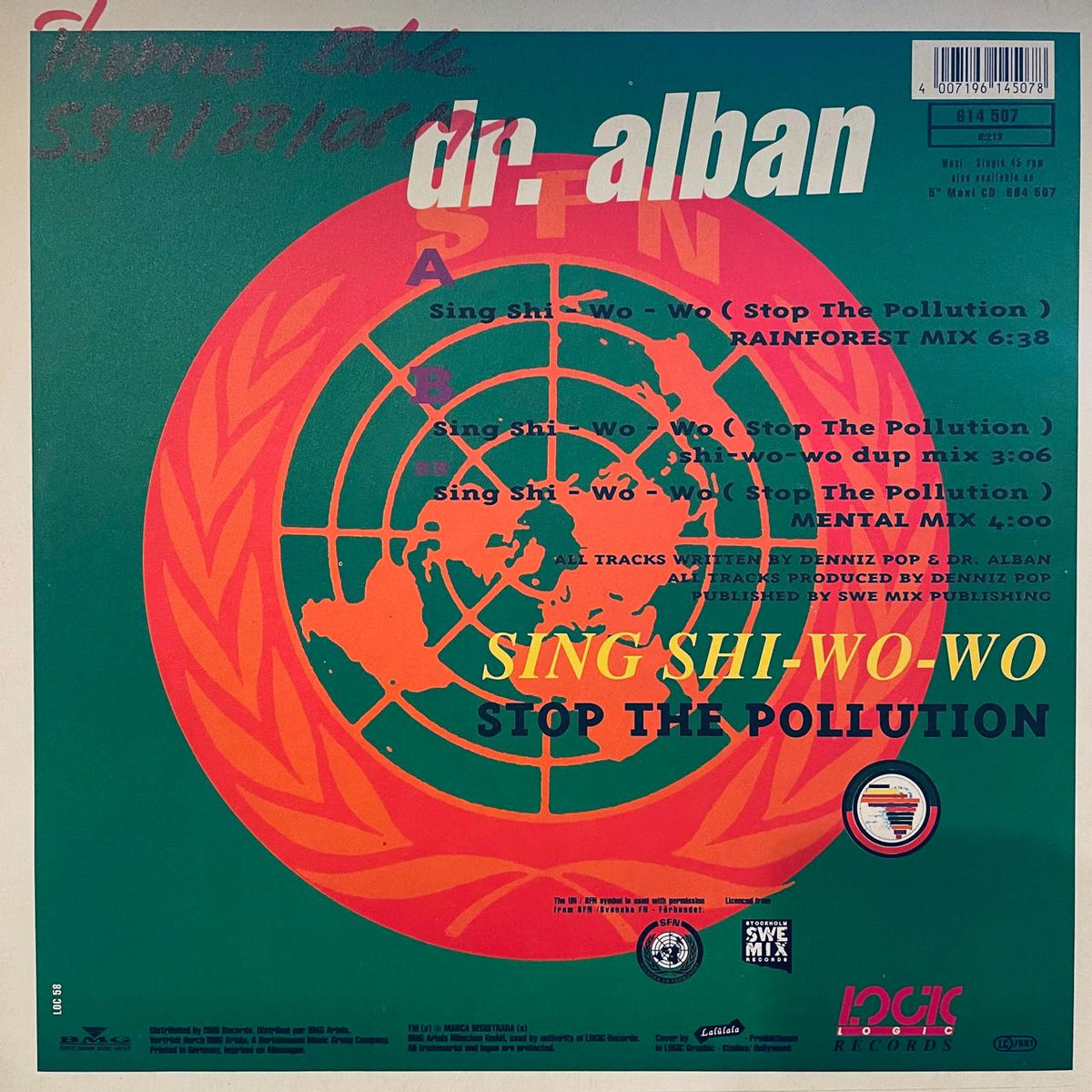 Dr. Alban – Sing Shi-Wo-Wo (Stop The Pollution) (VG+) BOX23