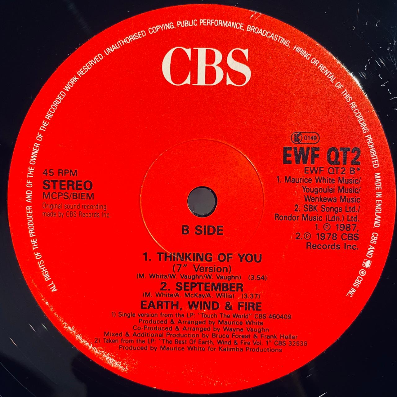 Earth, Wind + Fire – Thinking Of You (NM)