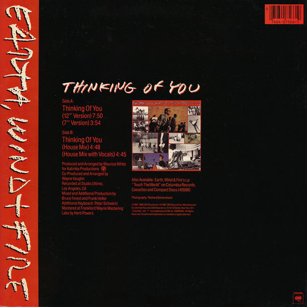 Earth, Wind & Fire – Thinking Of You (12" Mixes) (NM, FUNDA VG+) BOX29