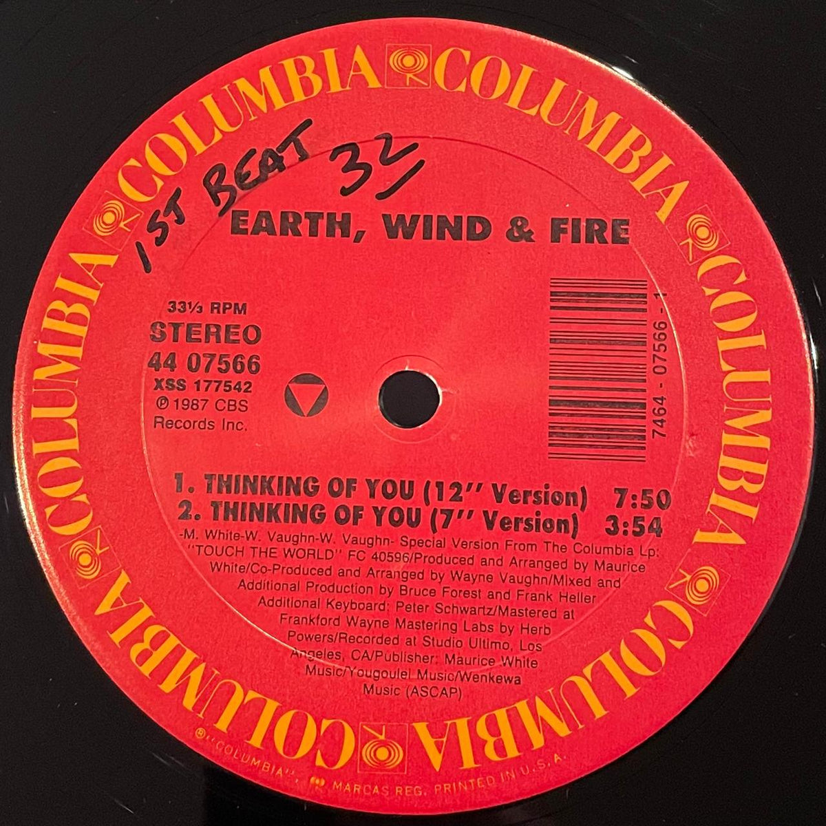 Earth, Wind & Fire – Thinking Of You (12" Mixes) (NM, FUNDA VG+) BOX29