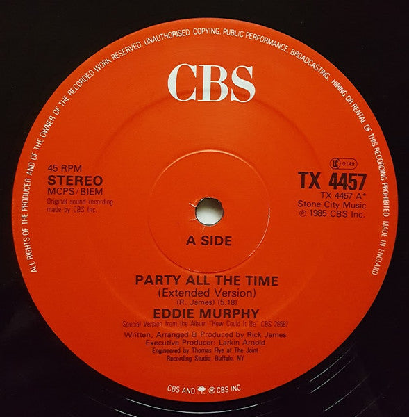 Eddie Murphy – Party All The Time (NM, FUNDA VG+)