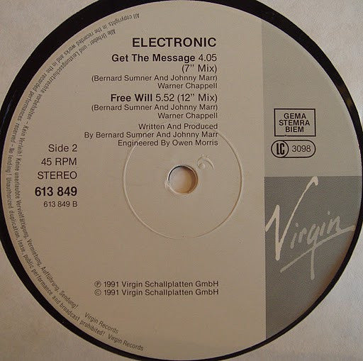 Electronic – Get The Message (NM, FUNDA VG+)