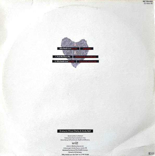 Erasure – Who Needs Love Like That (NM)