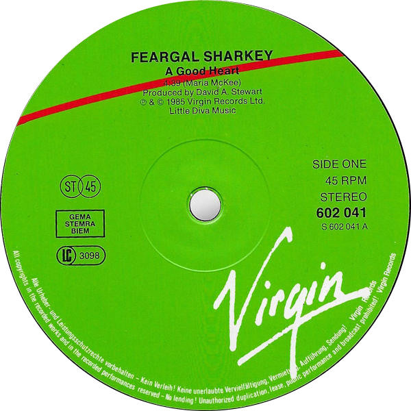 Feargal Sharkey – A Good Heart (VG+) BOX2
