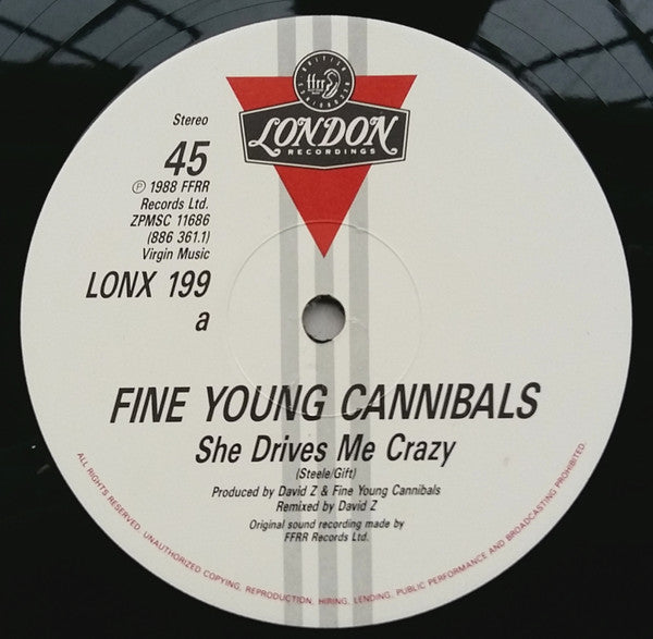 Fine Young Cannibals – She Drives Me Crazy (NM, FUNDA VG+)