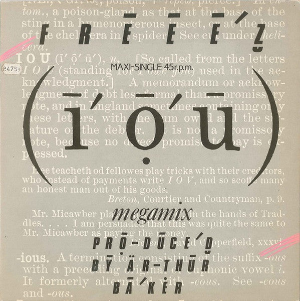 Freeez – I.O.U. (Megamix) (EX, FUNDA VG+) BOX16