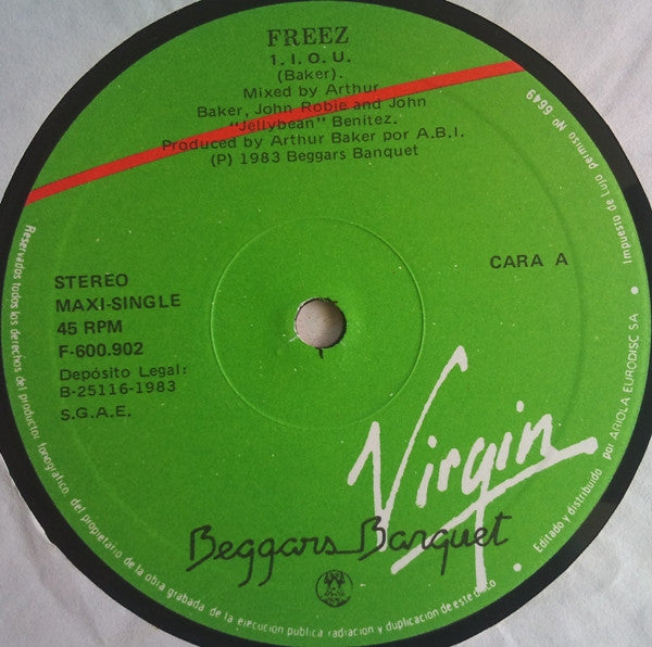 Freeez – I.O.U. (Megamix) (EX, FUNDA VG+) BOX16