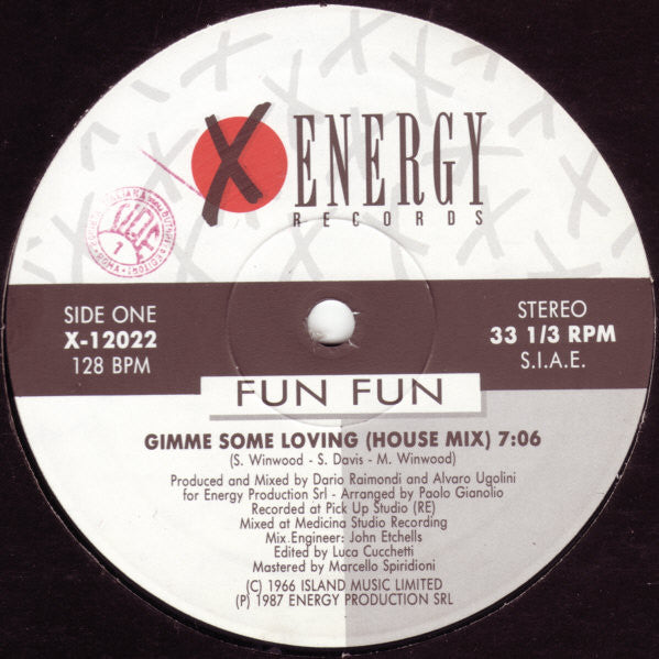 Fun Fun – Gimme Some Loving (House Mix 12'') (EX) BOX24
