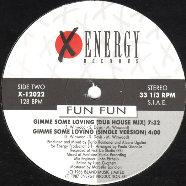 Fun Fun – Gimme Some Loving (House Mix 12'') (EX) BOX24