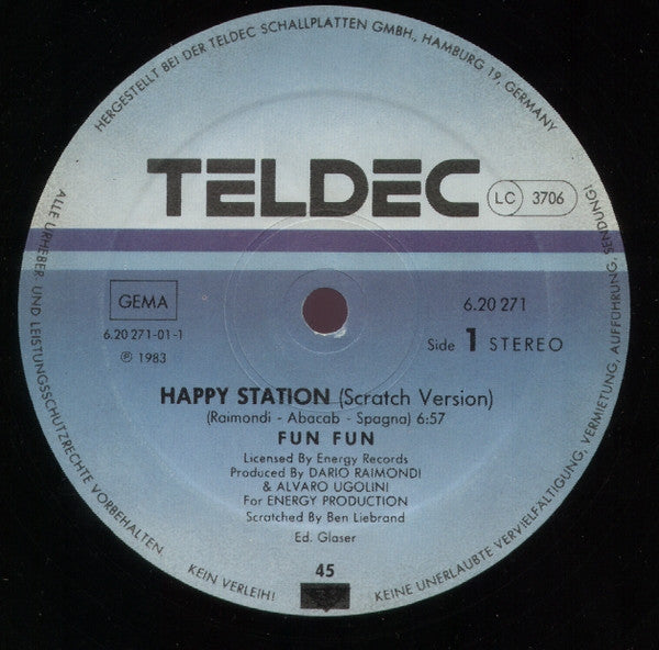 Fun Fun – Happy Station (Scratch Version) / (NM, FUNDA VG+) BOX27