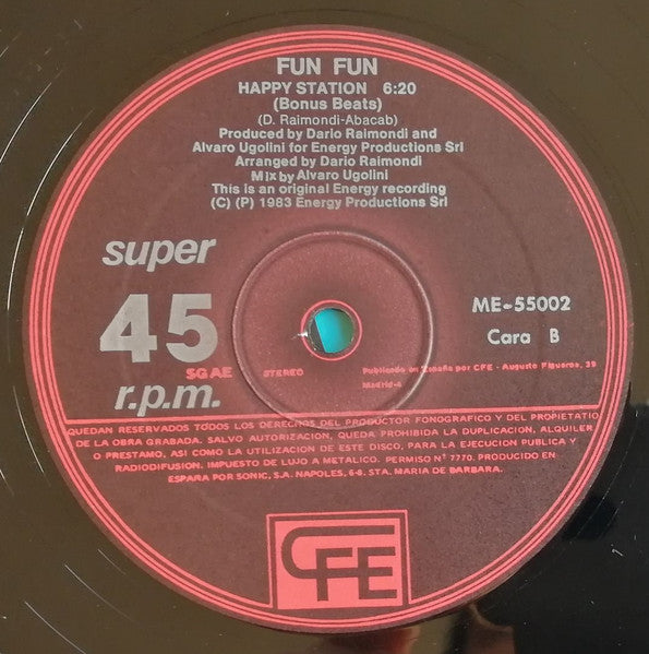 Fun Fun – Happy Station (Scratch Version) (NM, FUNDA VG+)