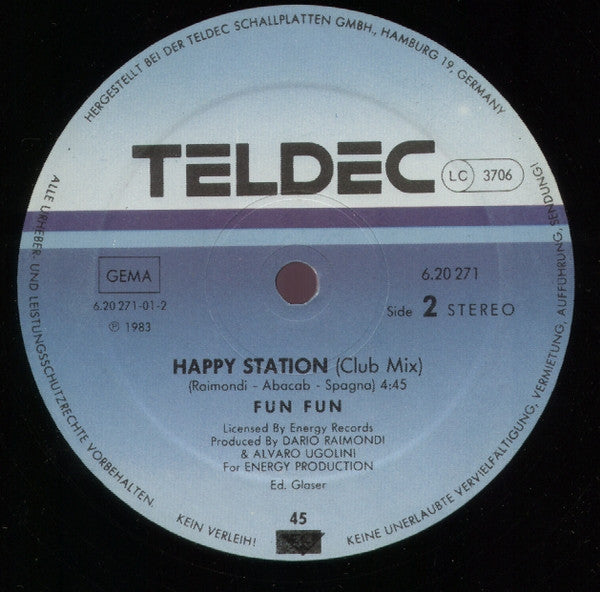 Fun Fun – Happy Station (Scratch Version) / (NM, FUNDA VG+) BOX27