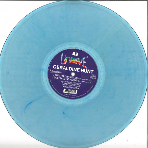 Geraldine Hunt – Can't Fake The Feeling (Carl Cox Remix And Original Mix) (NUEVO, SELLADO)