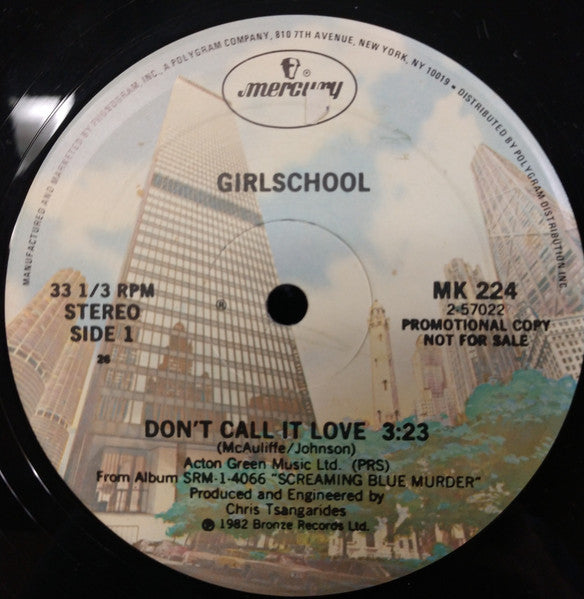 Girlschool – Don't Call It Love (NM, Funda VG+ Generic) BoxE1