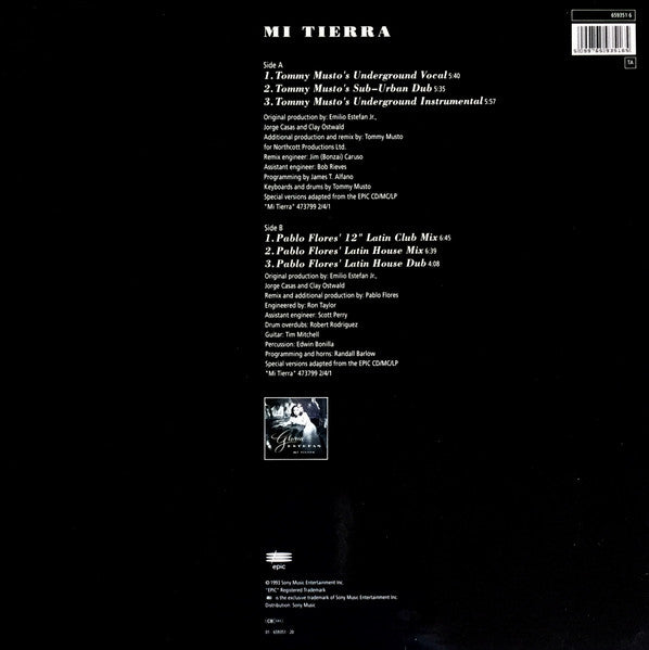 Gloria Estefan – Mi Tierra (Tommy Musto & Pablo Flores Mixes) (NM, FUNDA VG+) BOX18