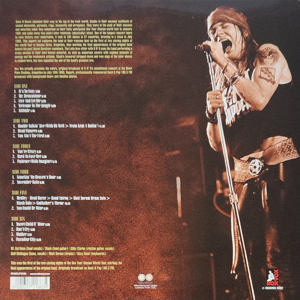 Guns N' Roses – Live In Argentina 1993 / DISCO TRIPLE (NUEVO, SELLADO) BOXV37