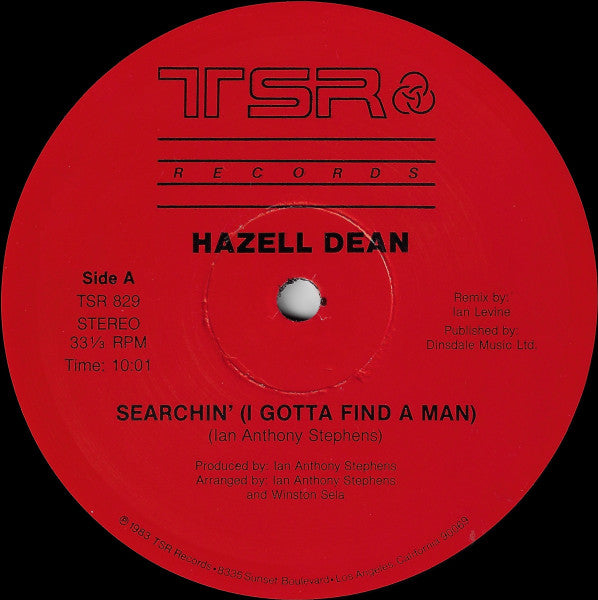 Hazell Dean – Searchin' (I Gotta Find A Man) (Original & Special Extended Re-Mix Versions) (NM) BOX31