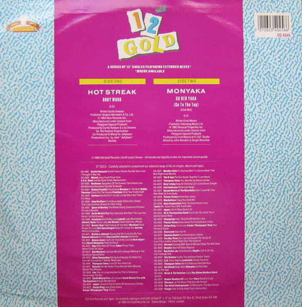 Hot Streak / Monyaka – Body Work / Go Deh Yaka (Go To The Top) (Club Mix) (NM, FUNDA EX) BOX21
