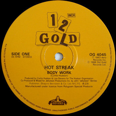 Hot Streak / Monyaka – Body Work / Go Deh Yaka (Go To The Top) (Club Mix) (NM, FUNDA EX) BOX21