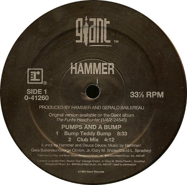 Hammer – Pumps And A Bump / It's All Good (NM, FUNDA VG+) BOX11