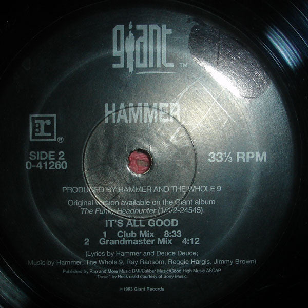 Hammer – Pumps And A Bump / It's All Good (NM, FUNDA VG+) BOX11