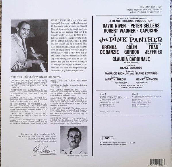 Henry Mancini – The Pink Panther (Music From The Film Score) (NUEVO, SELLADO)