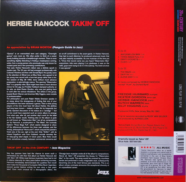 Herbie Hancock – Takin' Off (NUEVO, SELLADO) [Detalle en Funda ver foto] BOXV31