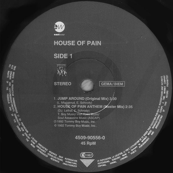 House Of Pain – Jump Around (EX, FUNDA VG+)
