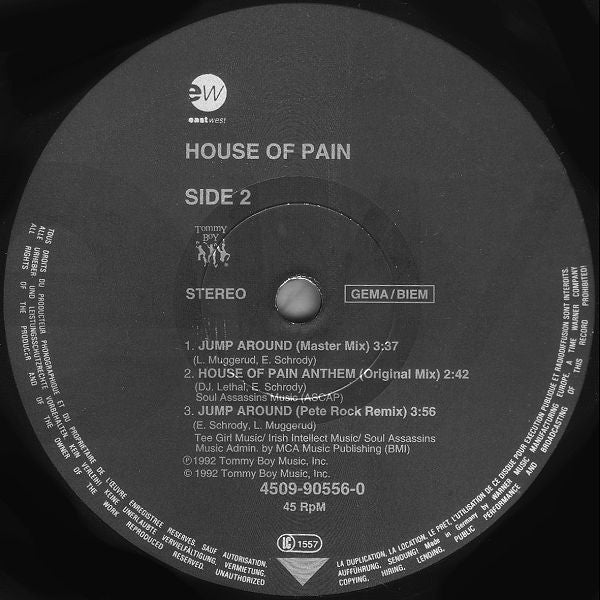 House Of Pain – Jump Around (EX, FUNDA VG+)