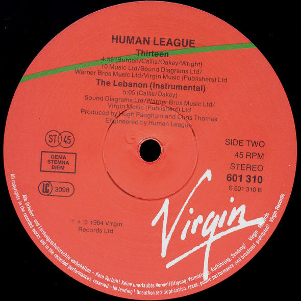 Human League – The Lebanon (NM)