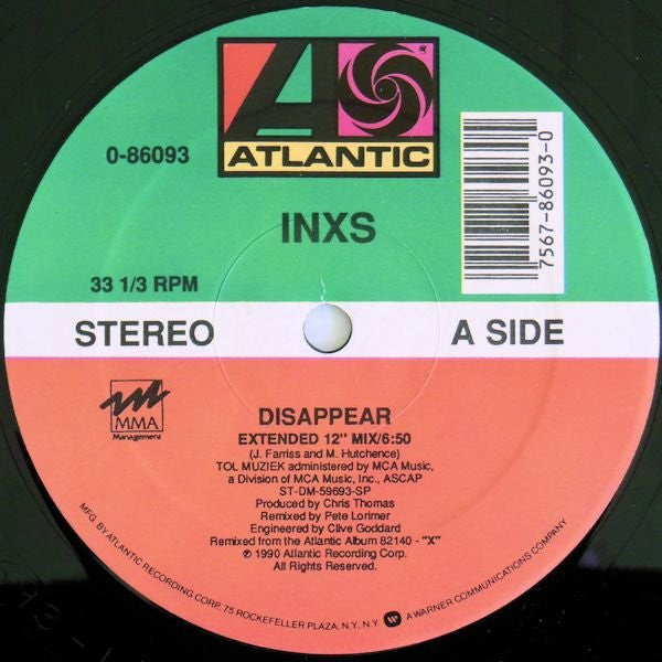 INXS – Disappear (EX, FUNDA VG+) BOX21