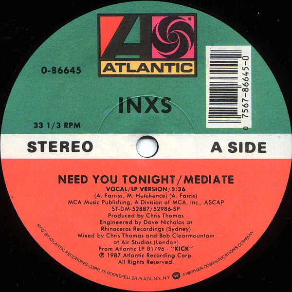 INXS – Need You Tonight / Mediate (VG+) BOX6