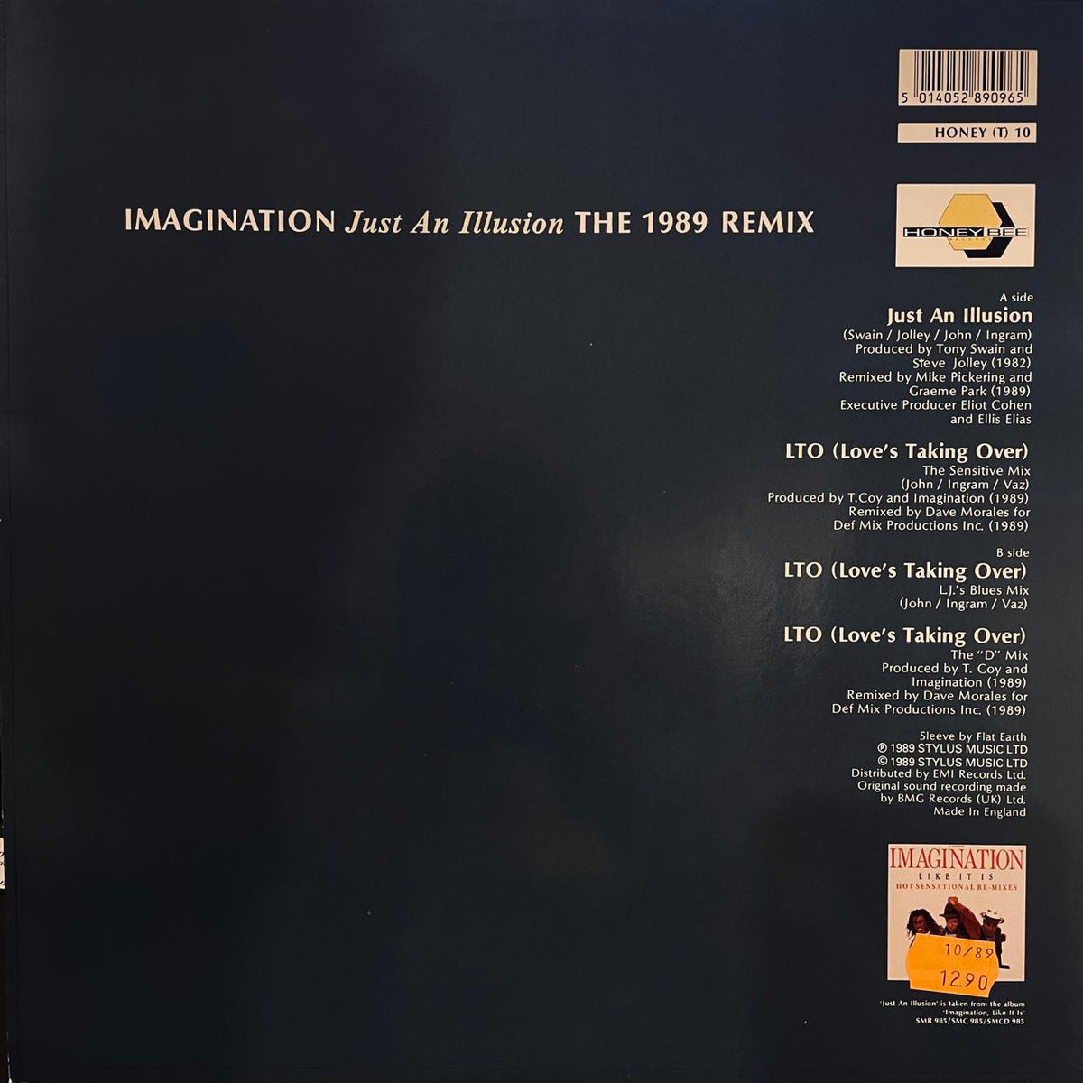 Imagination – Just An Illusion (The 1989 Remix) / LTO (Love's Taking Over) (NM, FUNDA VG+) BOX23