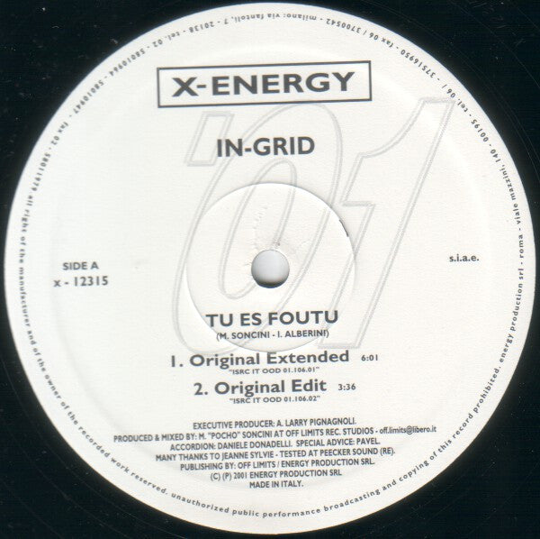 In-Grid – Tu Es Foutu (EX,FUNDA VG+) BOX19