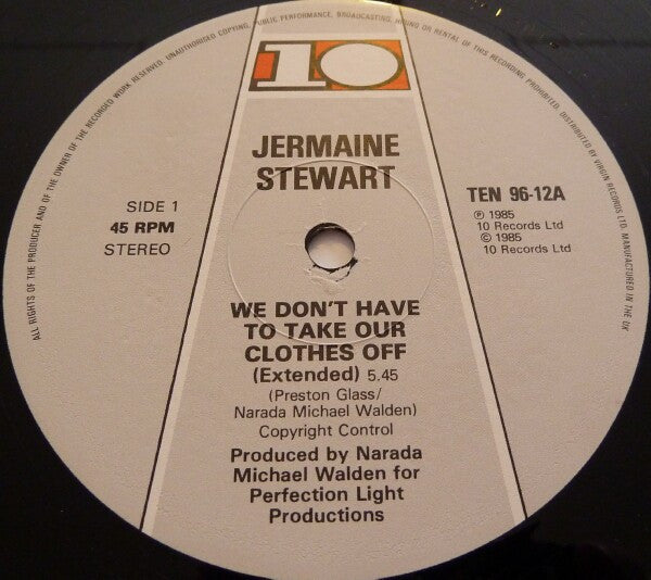 Jermaine Stewart – We Don't Have To Take Our Clothes Off (NM, FUNDA EX)