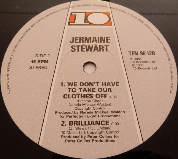 Jermaine Stewart – We Don't Have To Take Our Clothes Off (NM, FUNDA EX)
