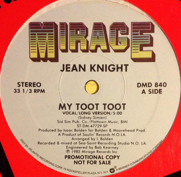 Jean Knight – My Toot Toot (VG+, Funda Generic de Sello) Box40