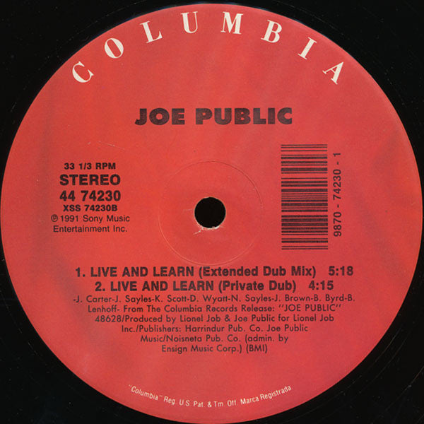Joe Public – Live And Learn (NM) BOX11