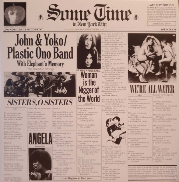 John & Yoko / Plastic Ono Band With Elephant's Memory And Invisible Strings – Some Time In New York City / DISCO DOBLE (NUEVO, SELLADO) BOXV49