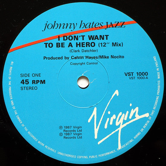 Johnny Hates Jazz – I Don't Want To Be A Hero (NM)
