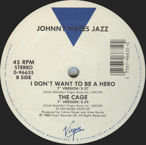 Johnny Hates Jazz – I Don't Want To Be A Hero (EX) BOX24
