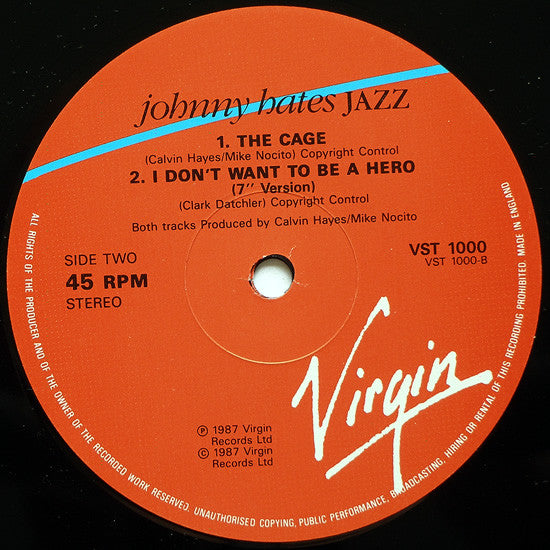 Johnny Hates Jazz – I Don't Want To Be A Hero (NM)