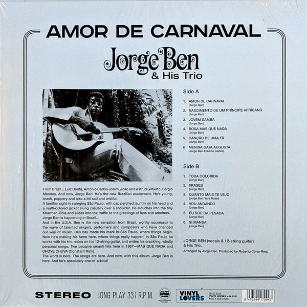 Jorge Ben & His Trio – Amor De Carnaval / LIMITED EDITION (NUEVO, SELLADO) BOXV53