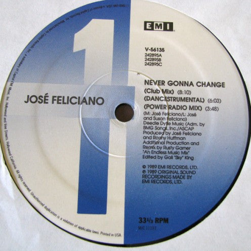 José Feliciano – Never Gonna Change (NM, FUNDA VG+) BOX30