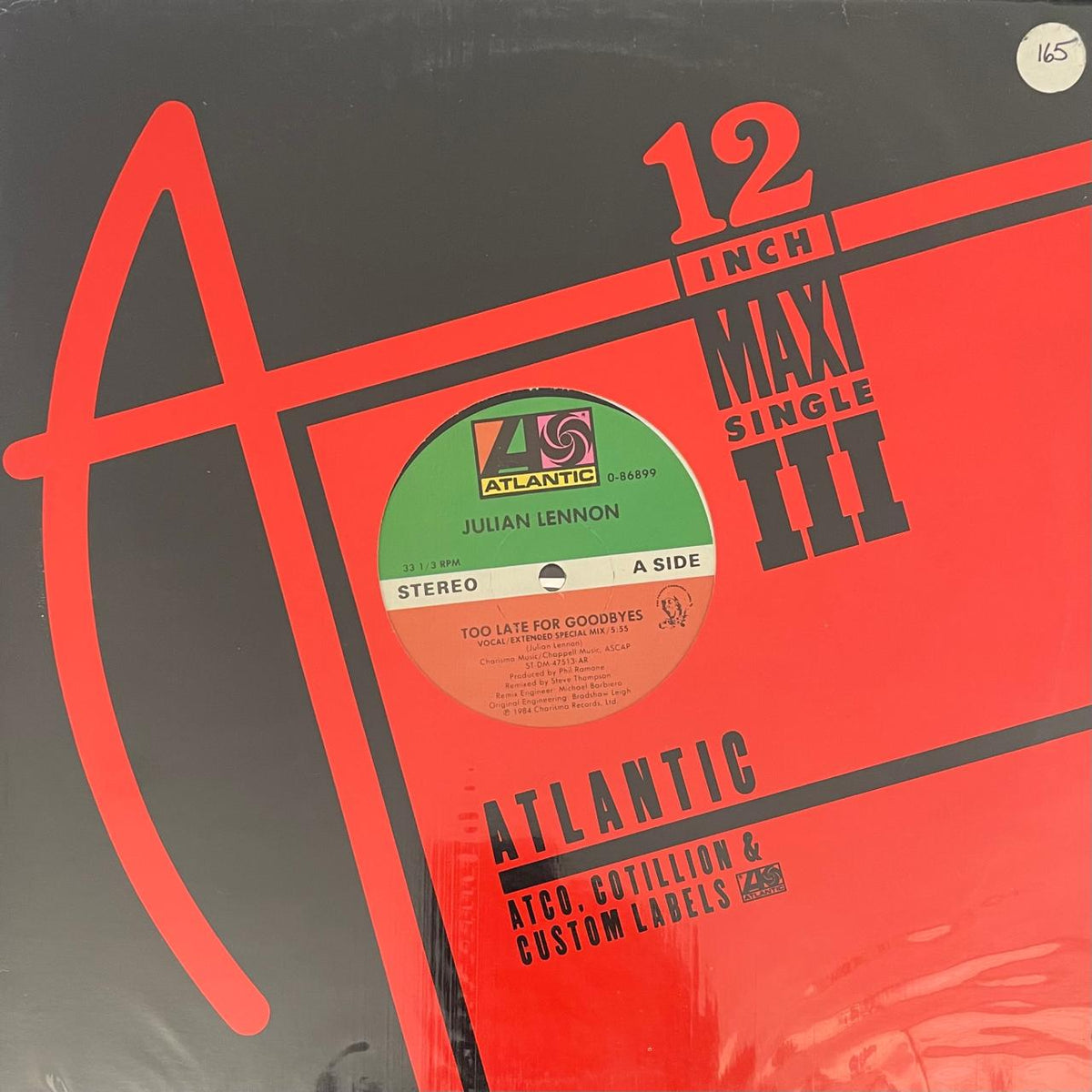 Julian Lennon – Too Late For Goodbyes (EX, FUNDA VG+) BOX10